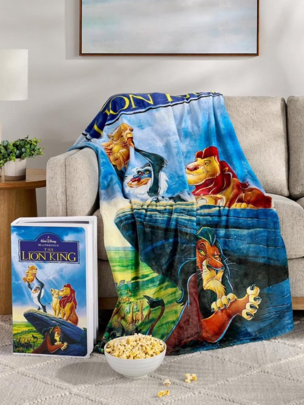 Disney Classic VHS Boxed Silk Touch Throw Blanket 50" × 70" Lion King NEW